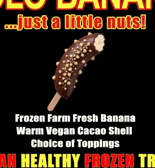 DATS LOLO — just a little nuts. Frozen farm fresh banana, warm vegan cacao shell.